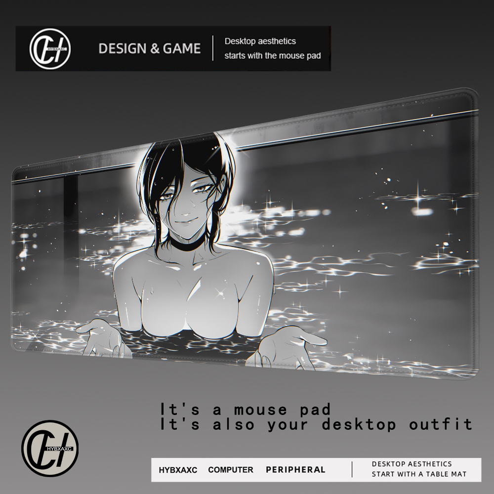 Keyboard Gaming Black - Mouse Pad Laptop Kawaii Anime Girl