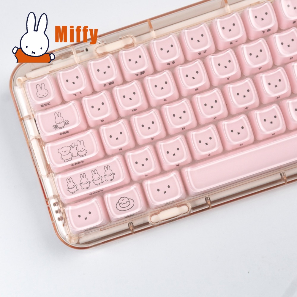 Kawaii Miffy Keycaps Cute Rabb - Gaming Keyboard Non Mechanical ulasan dan harga