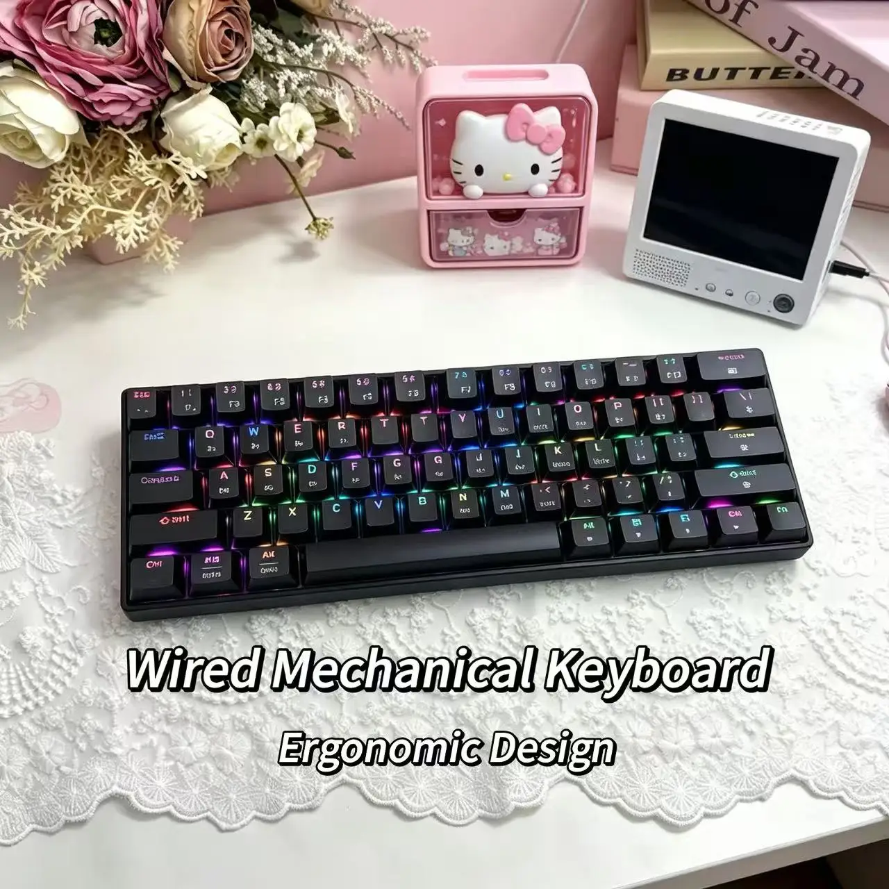 Tri-mode Mechanical Keyboard B - Gaming Keyboard No Rgb ulasan dan harga