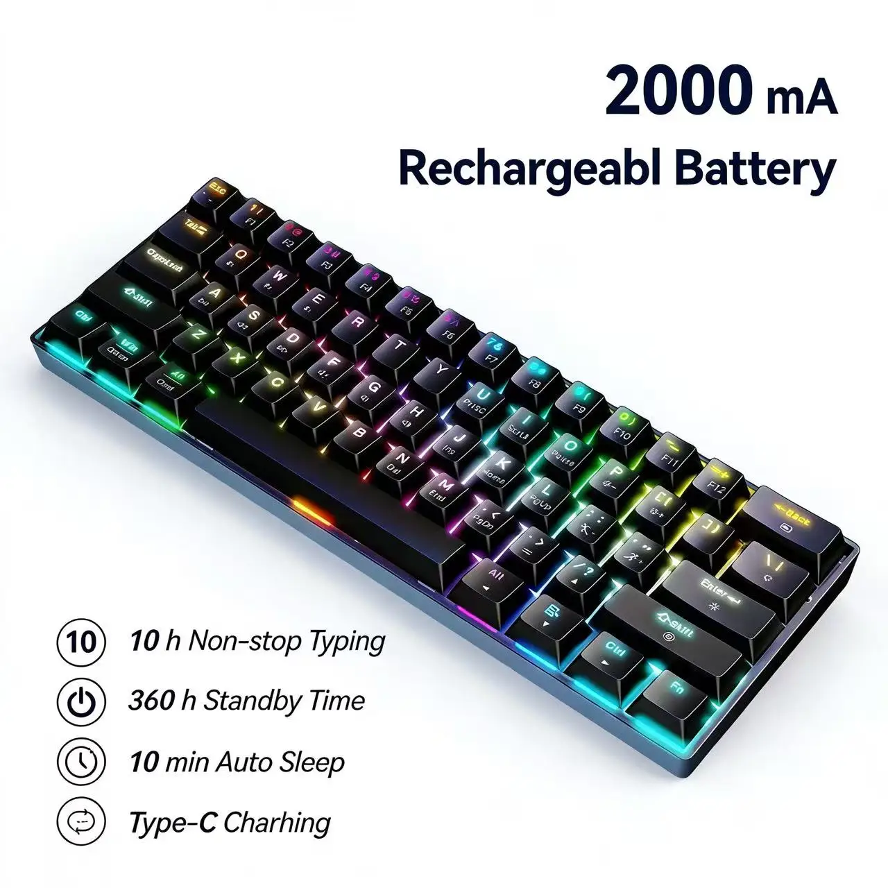 Tri-mode Mechanical Keyboard B - Gaming Keyboard No Rgb ulasan dan harga