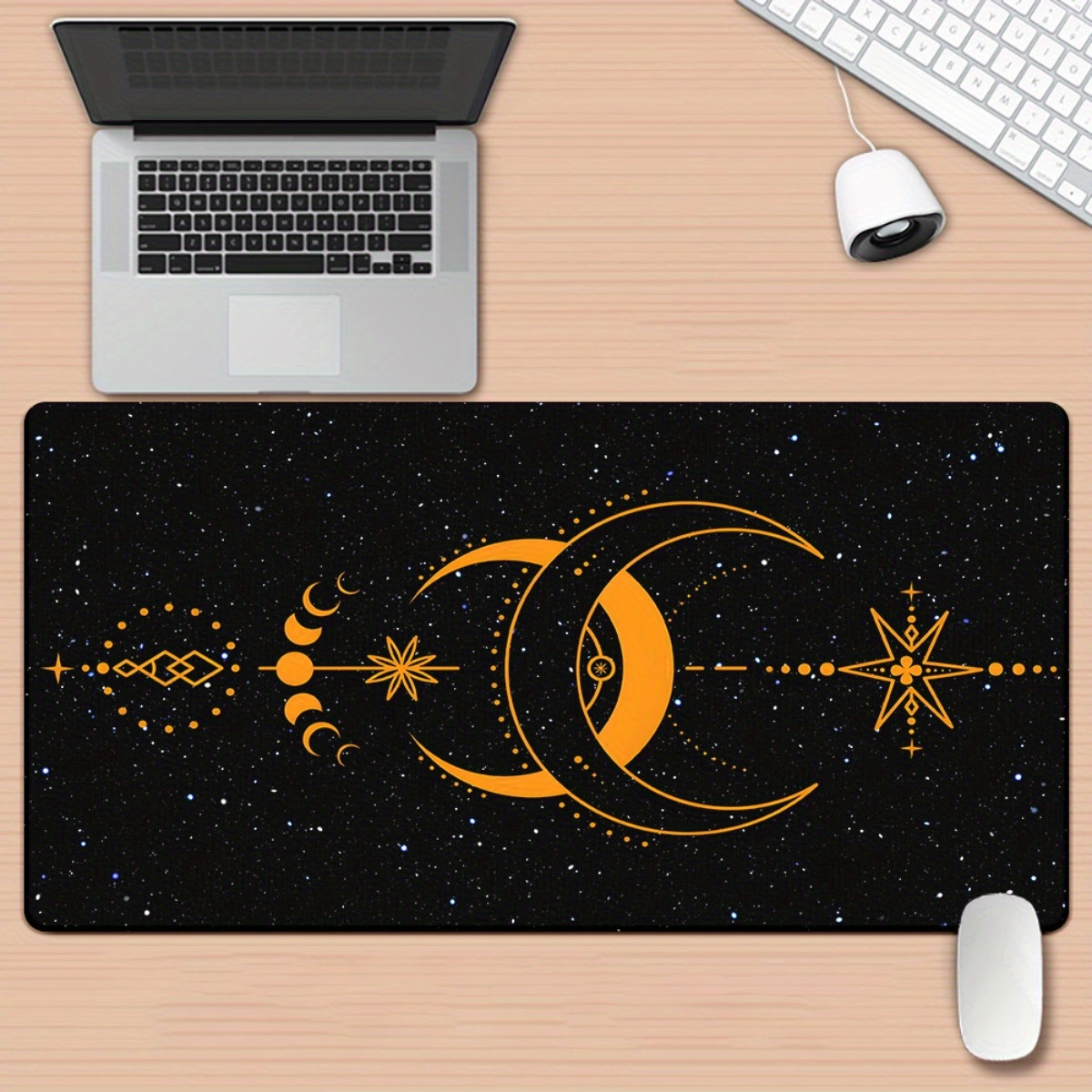 Brand Moon Black HD Printed Pa - Keyboard Gaming Black ulasan dan harga