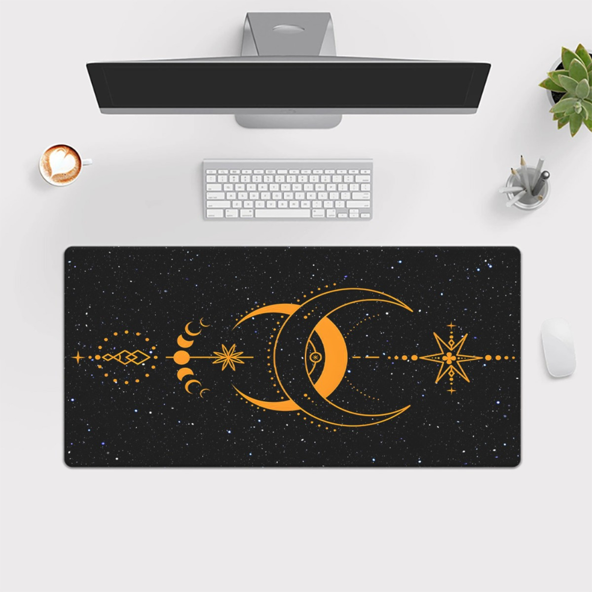 Brand Moon Black HD Printed Pa - Keyboard Gaming Black ulasan dan harga