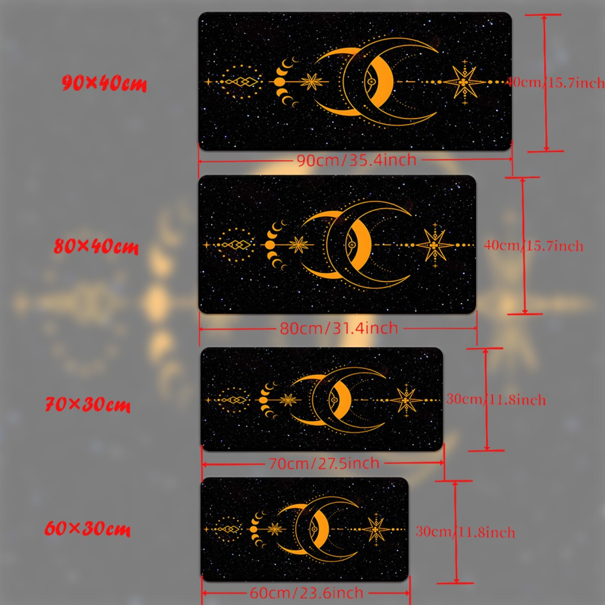 Brand Moon Black HD Printed Pa - Keyboard Gaming Black ulasan dan harga