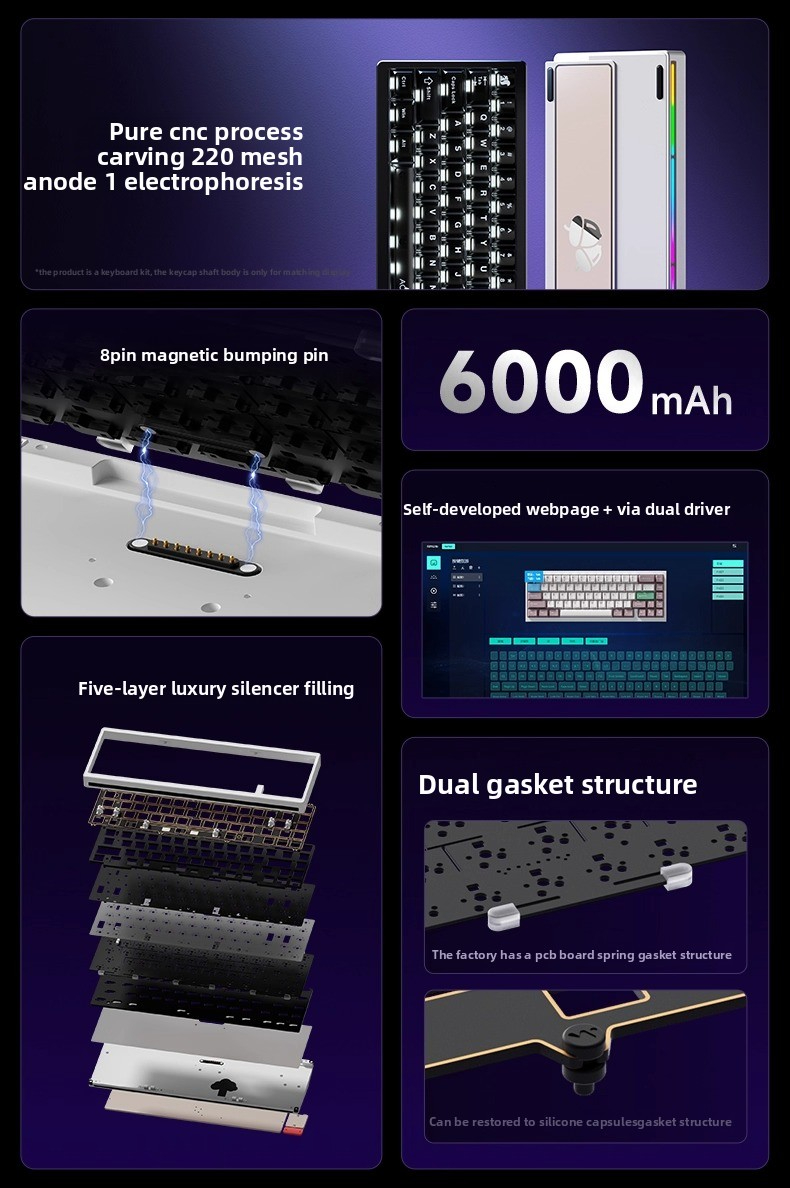 NEW WEIKAV Nut65 Aluminum Allo - Gaming Keyboard Mechanical Wireless ulasan dan harga