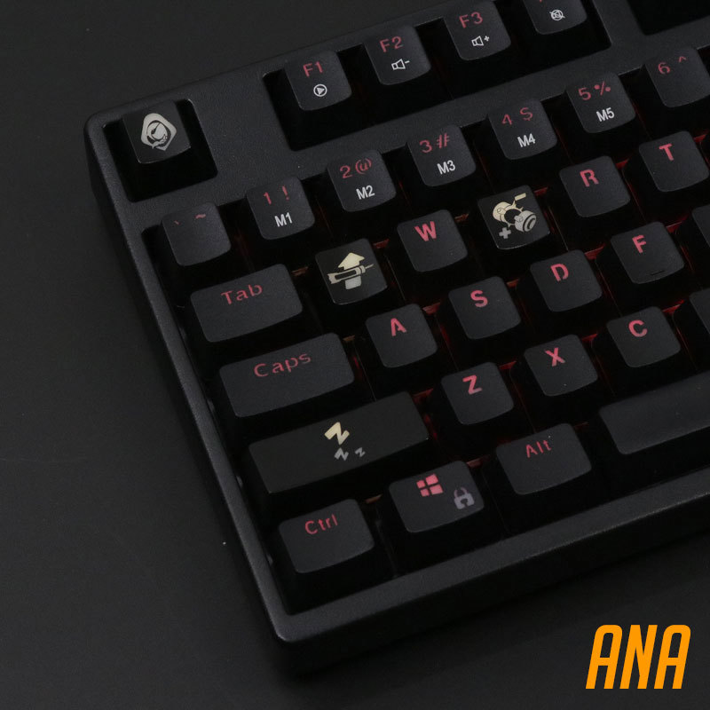 4 pcs/set keysets backlight OW - Keyboard Gaming Black ulasan dan harga