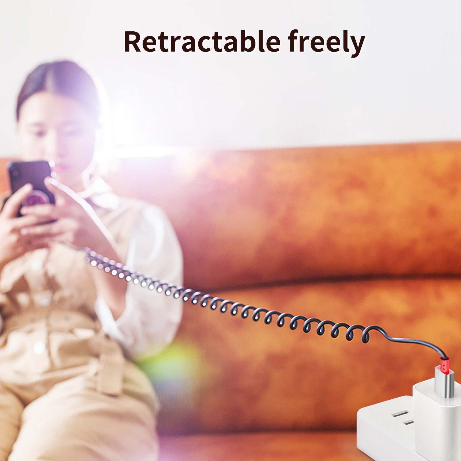 90 Degree USB A to USB C Cable - Coiled Usb Cable ulasan dan harga