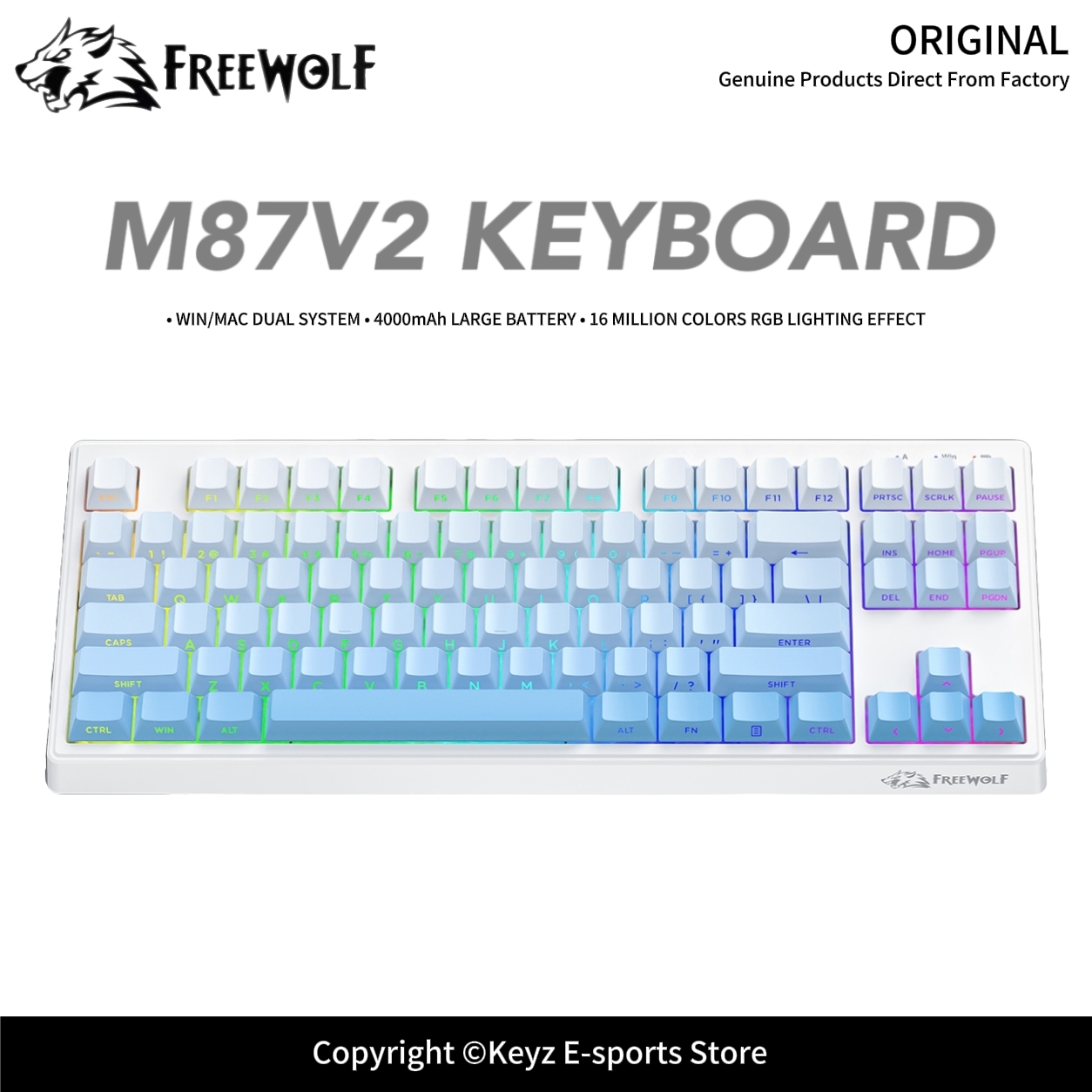 Tri-Mode Gaming Keyboard FREEW - Gaming Keyboard Thocky ulasan dan harga