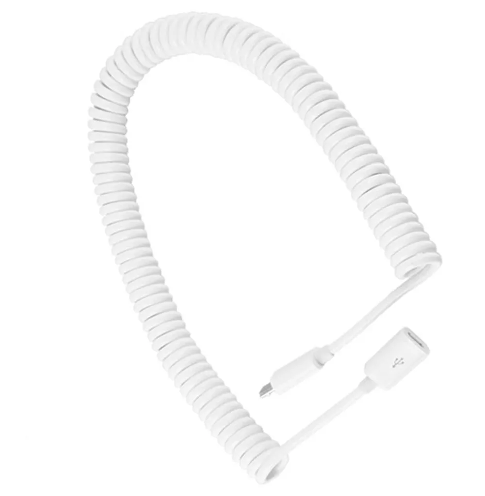Micro USB 5PIN Coiled Micro US - Coiled Usb Cable ulasan dan harga