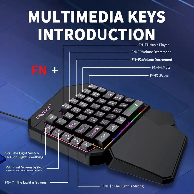 FocusOnPC TF900 2-in-1 Mobile  - Gaming Keyboard Half ulasan dan harga