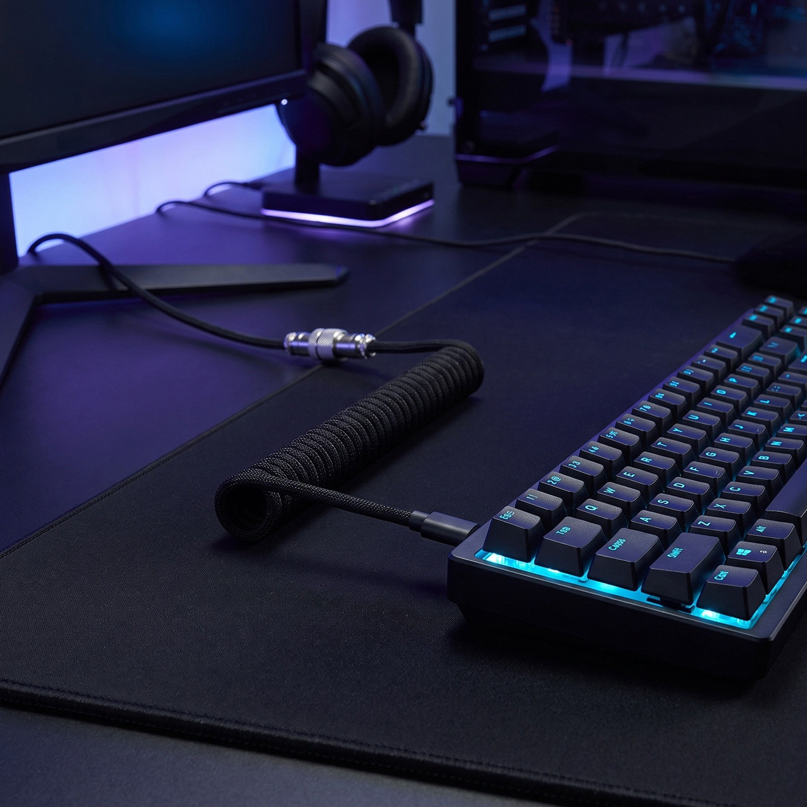 Gaming Mechanical Keyboard Cab - Coiled Usb Cable ulasan dan harga