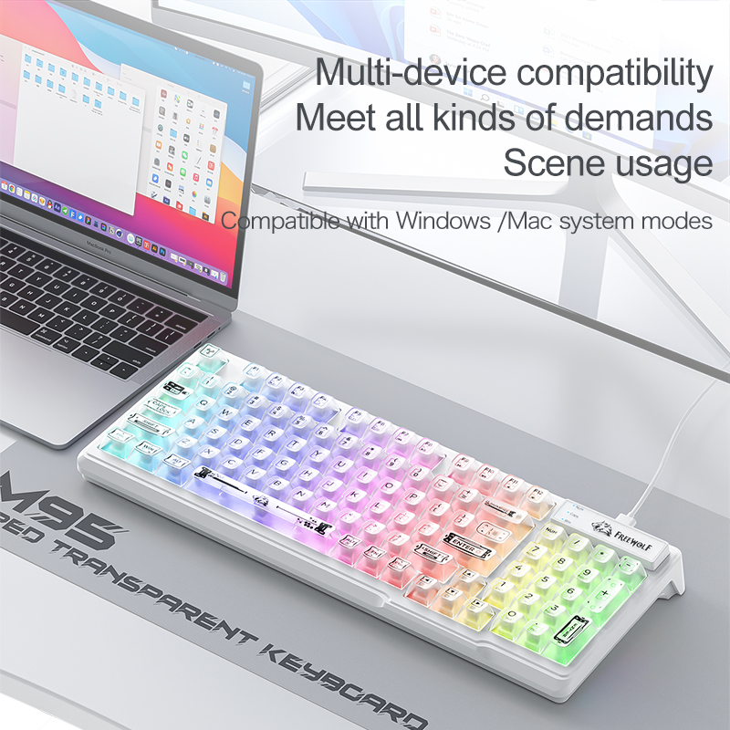 Wired RGB Transparent Keyboard - Gaming Keyboard Thocky ulasan dan harga