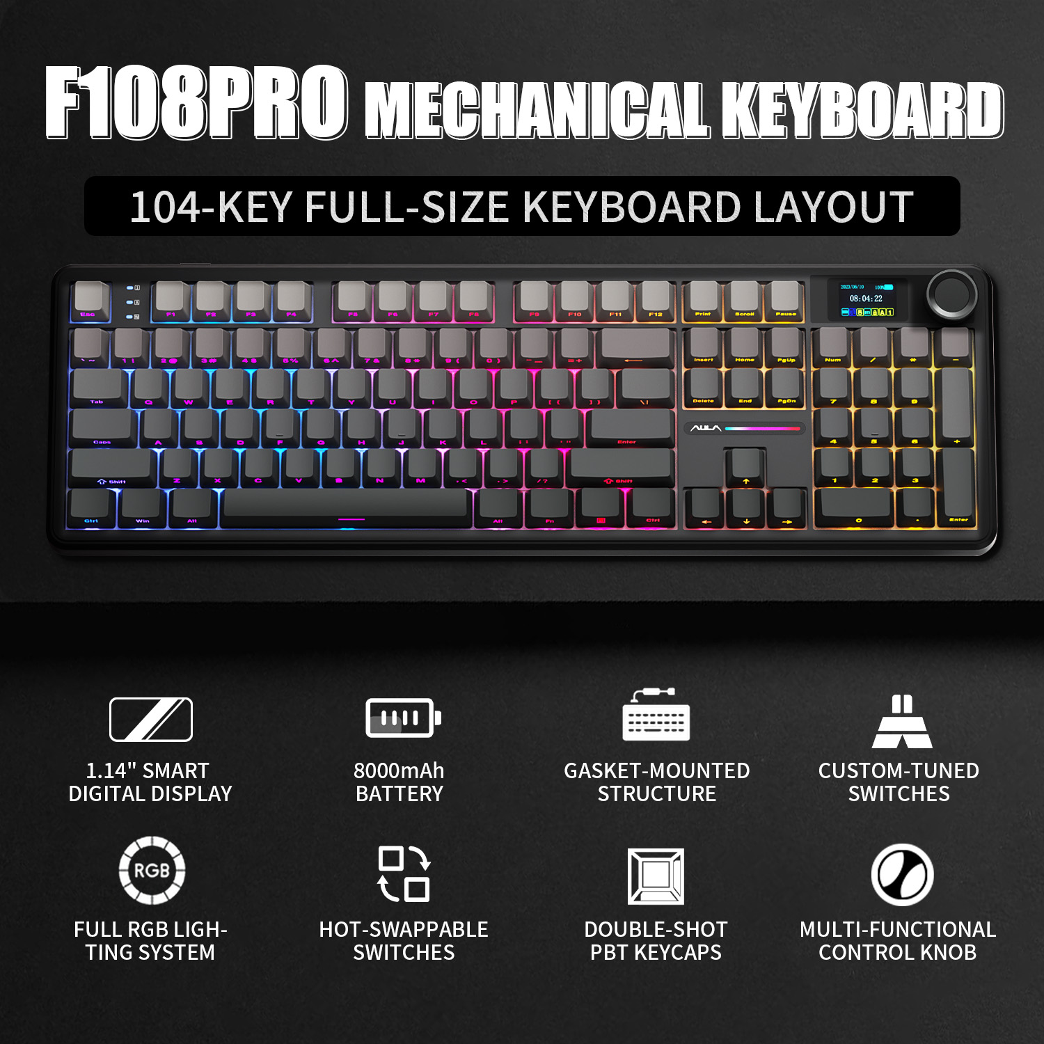 AULA F108 PRO Mechanical Keybo - Gaming Keyboard And Mouse For Xbox ulasan dan harga