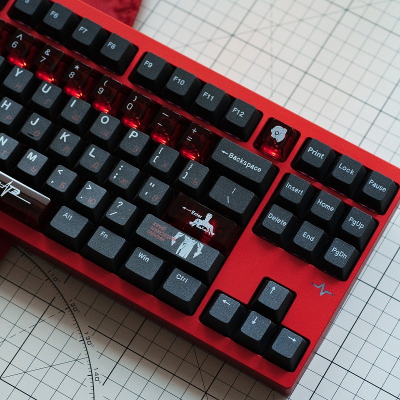 Soviet Black Theme Keycaps Set - Keyboard Gaming Black ulasan dan harga
